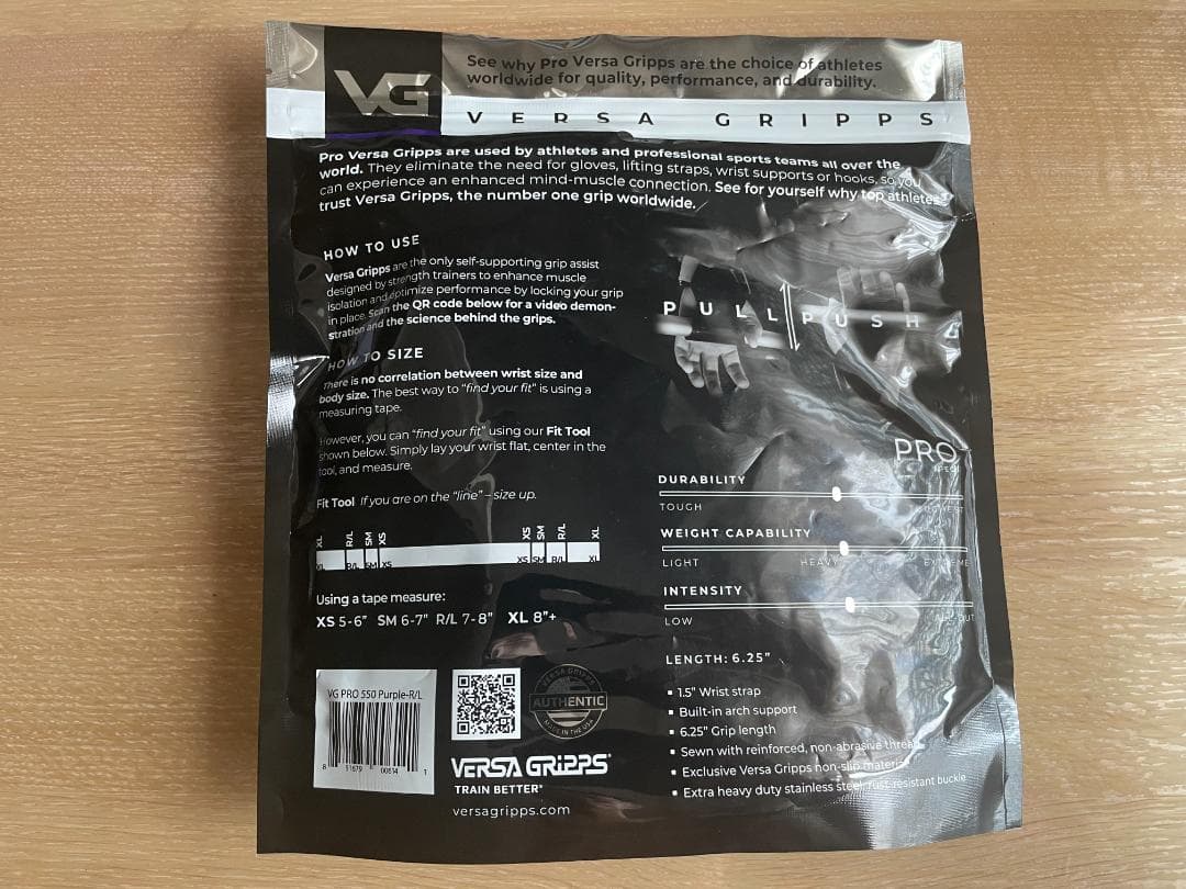 新品未使用　VERSA GRIPPS PRO R/Lサイズ パープル