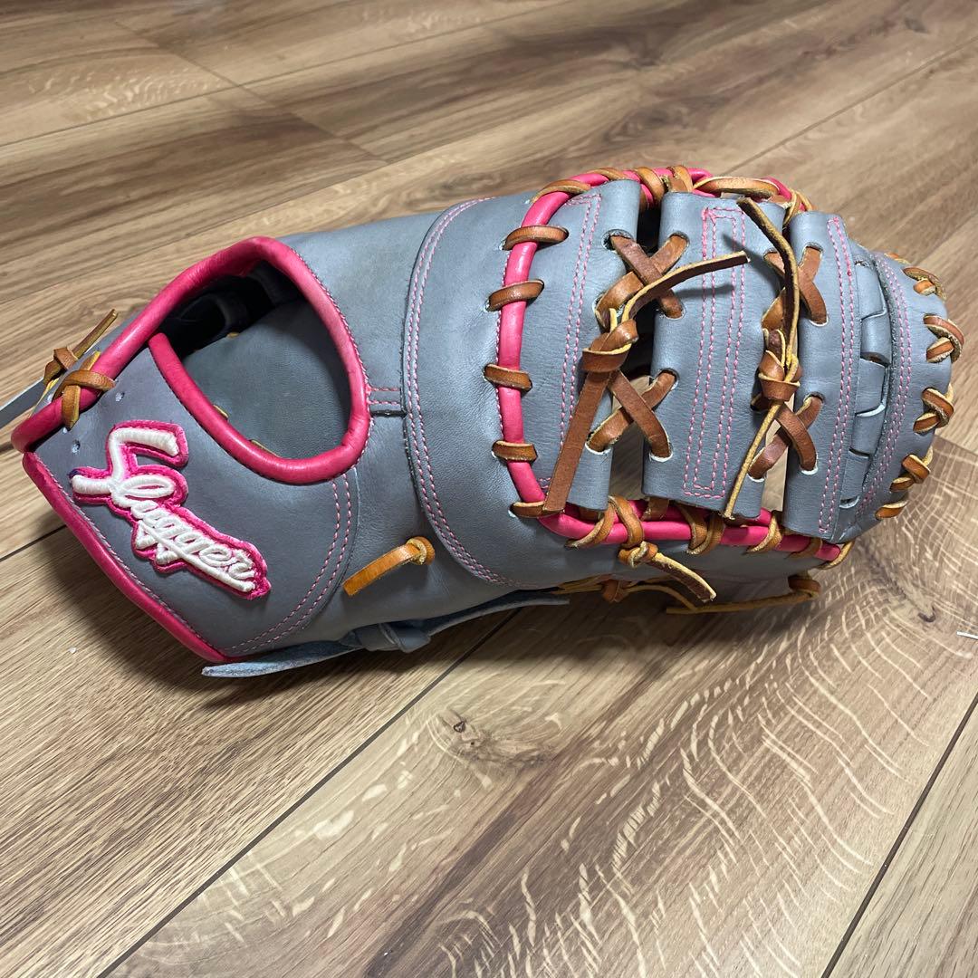 久保田Slugger 軟式グローブ グレー/ピンク
