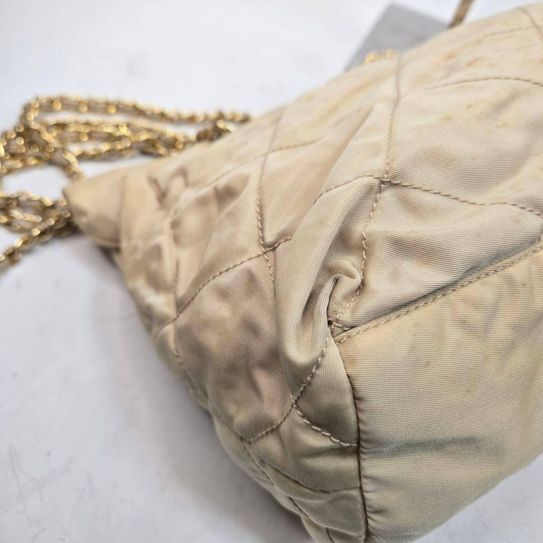 PRADA ダブルチェーンショルダーバッグ キルティング ナイロン