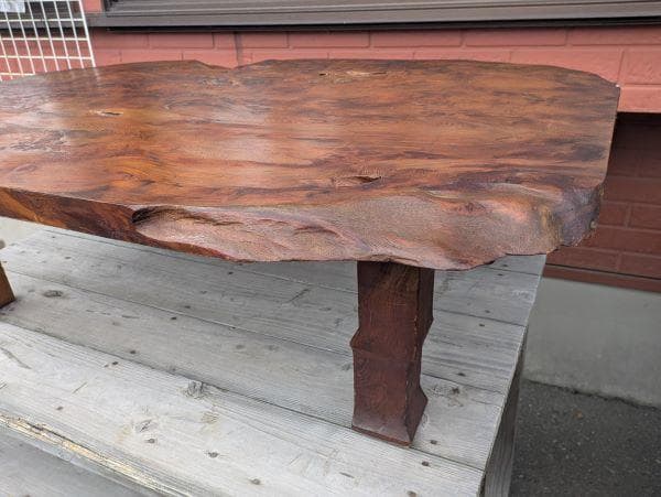 Y【ビンテージ】屋久杉？ テーブル 座卓 天然木 一枚板 ちゃぶ台 インテリア