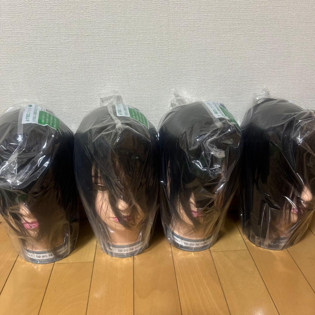 美容師国家試験用カットウィッグ　4体セット 【株式会社ビューラックス】