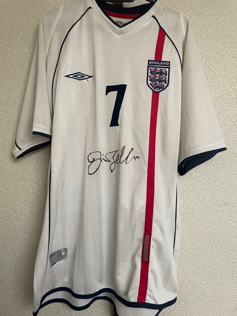 サッカー　イングランド代表 ベッカム サイン入ユニフォーム7