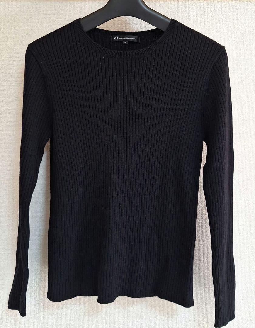 ちゅん様【マガジン掲載】23区 シルクブレンド ニットアンサンブル 40　黒