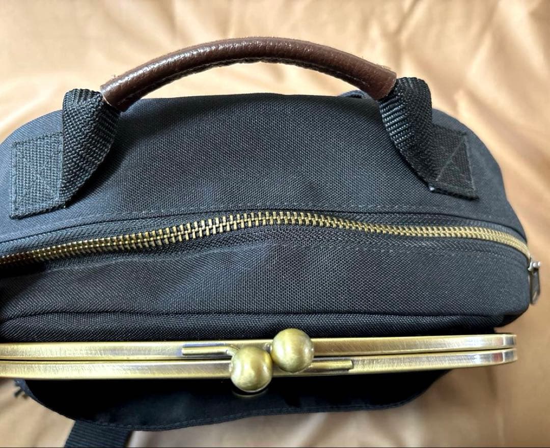 AYANOKOJI がま口ポシェット型ボディバッグ ブラック ショルダー