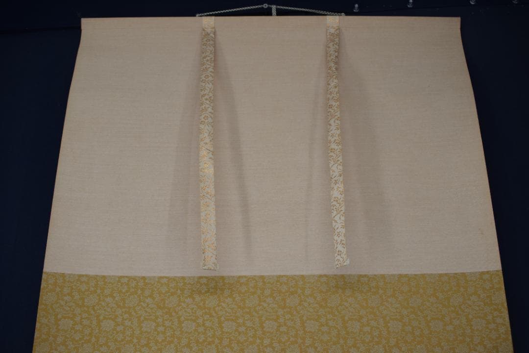 【真作】吉井春堂/滝山水図/横物/水墨山水図/掛軸☆宝船☆Z-156