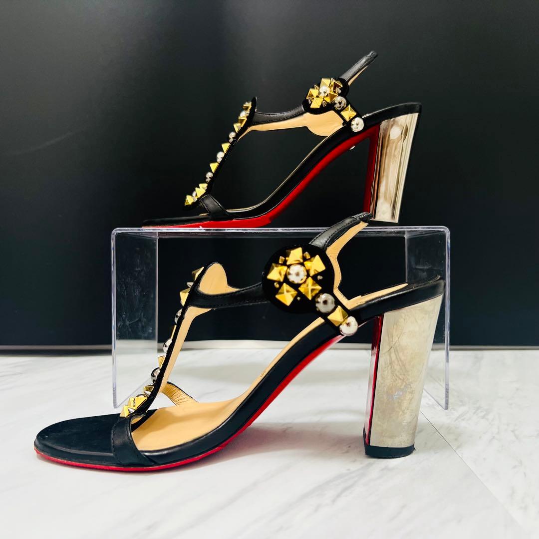美品 Christian Louboutin ミュール サンダル ヒール 24