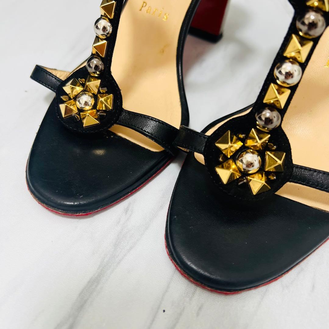 美品 Christian Louboutin ミュール サンダル ヒール 24