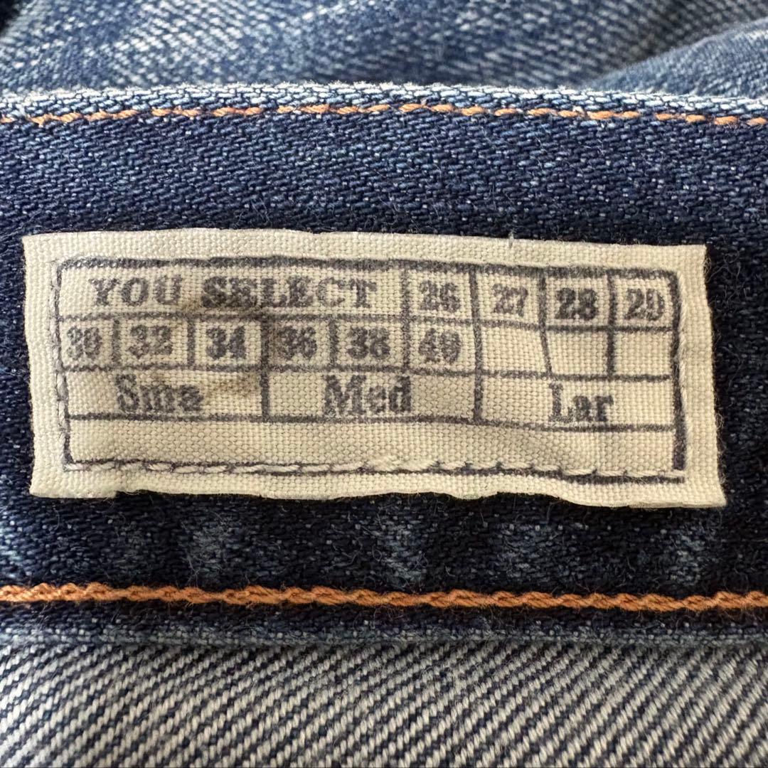 nanamica セルビッチデニム ヴィンテージフェード加工 赤耳 ヒゲ 34