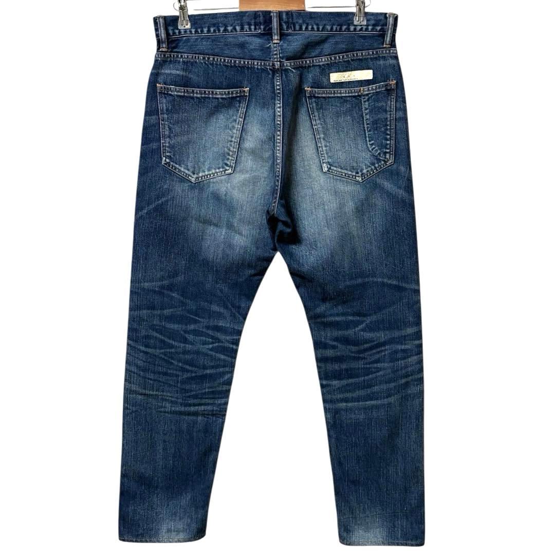 nanamica セルビッチデニム ヴィンテージフェード加工 赤耳 ヒゲ 34