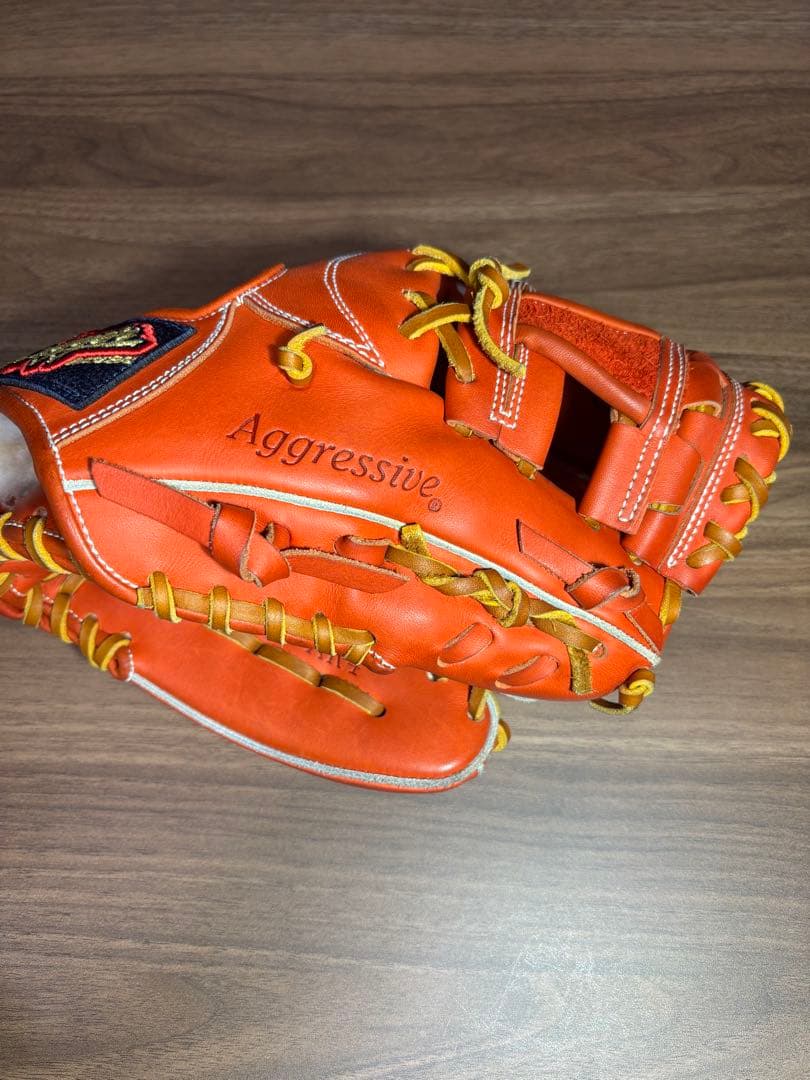 ユ*イ様 【美品】Slugger KSN-AR4 オレンジ グローブ