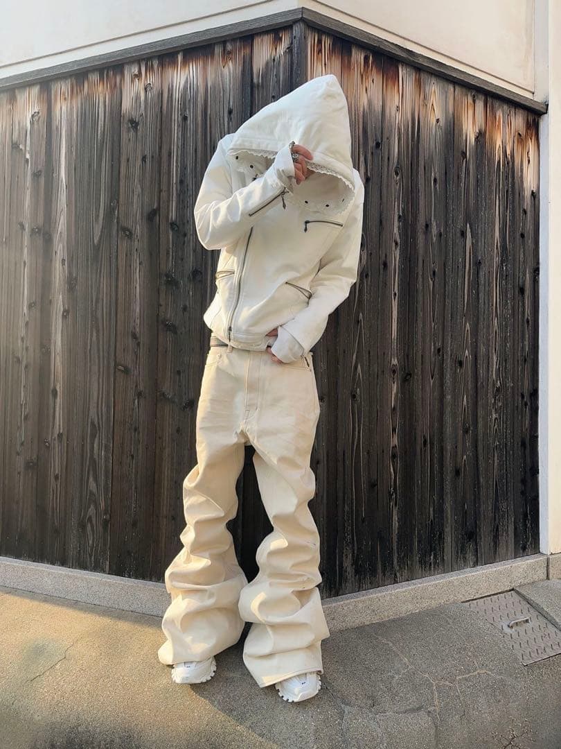 パンツ archive flare denim White BURBERRY opium