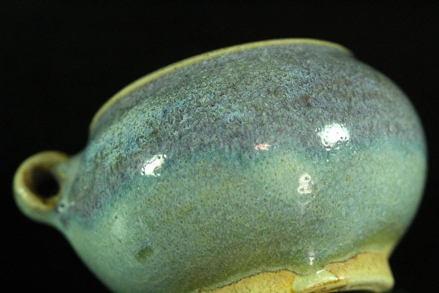 中国美術 鈞窯 鳥餌器 φ6cm 希少 文房具筆洗伝来(K-YC352)