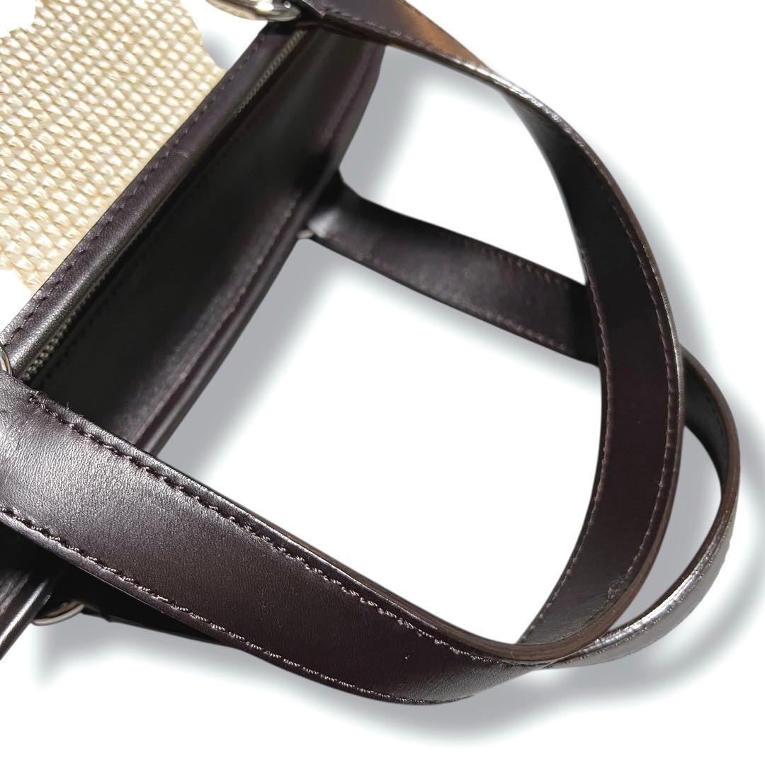 希少！❤️未使用品❤️BURBERRY バーバリー ハンドバッグ レザー ストロー