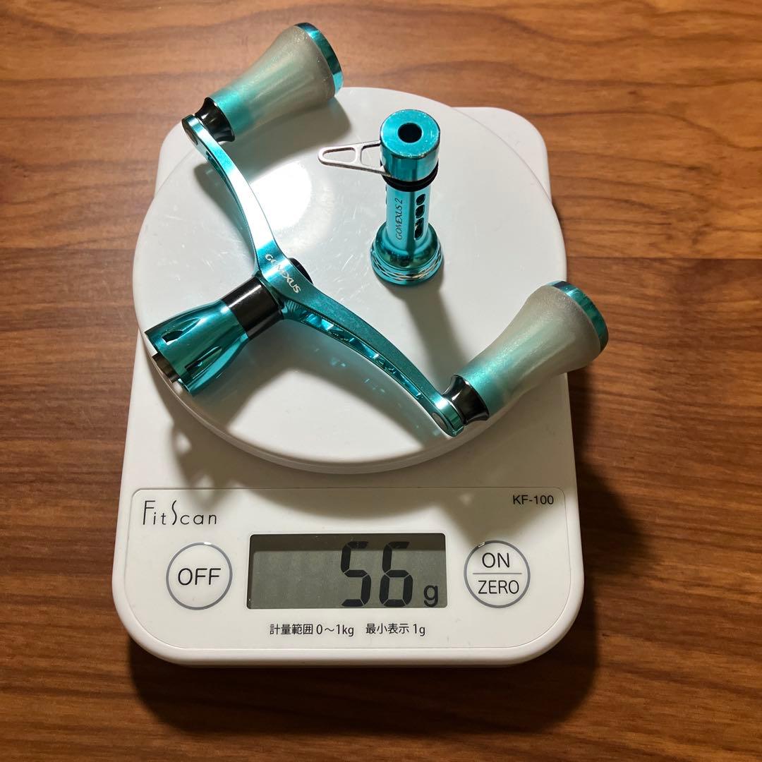 美品　ゴメクサス　エメラルダスカラー　ダブルハンドル　ダイワ専用スタンド