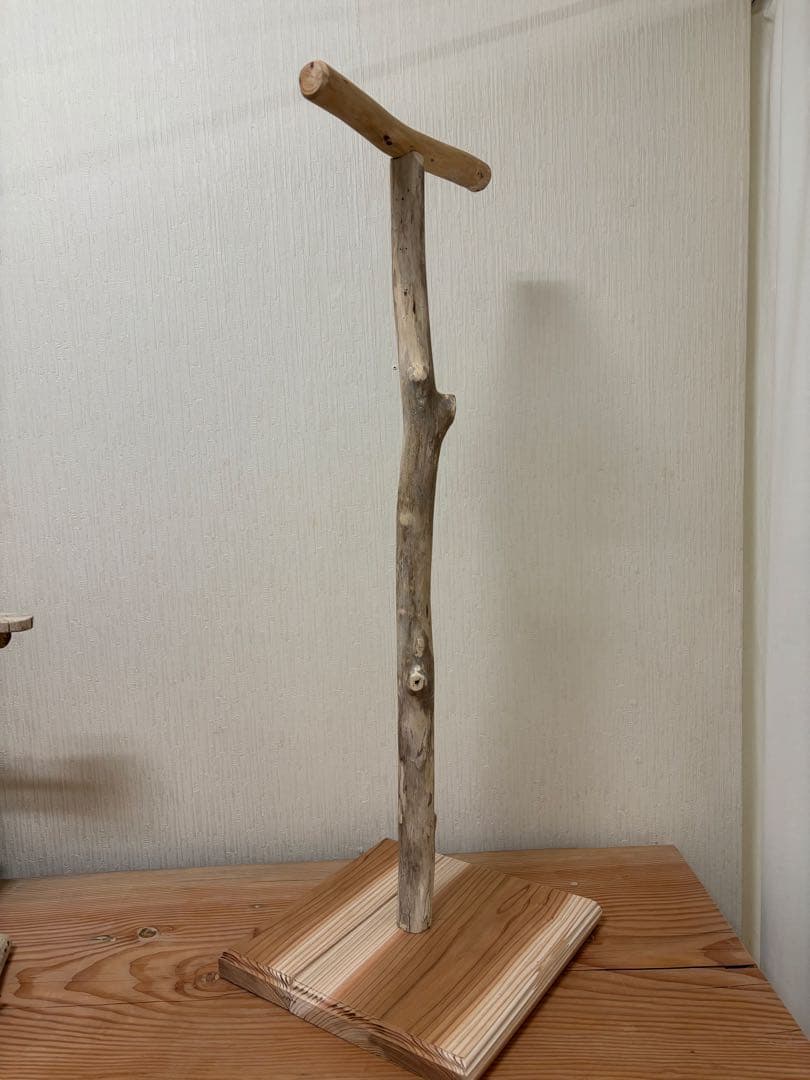 流木のバードスタンド オウムスタンド 止まり木T字パーチ