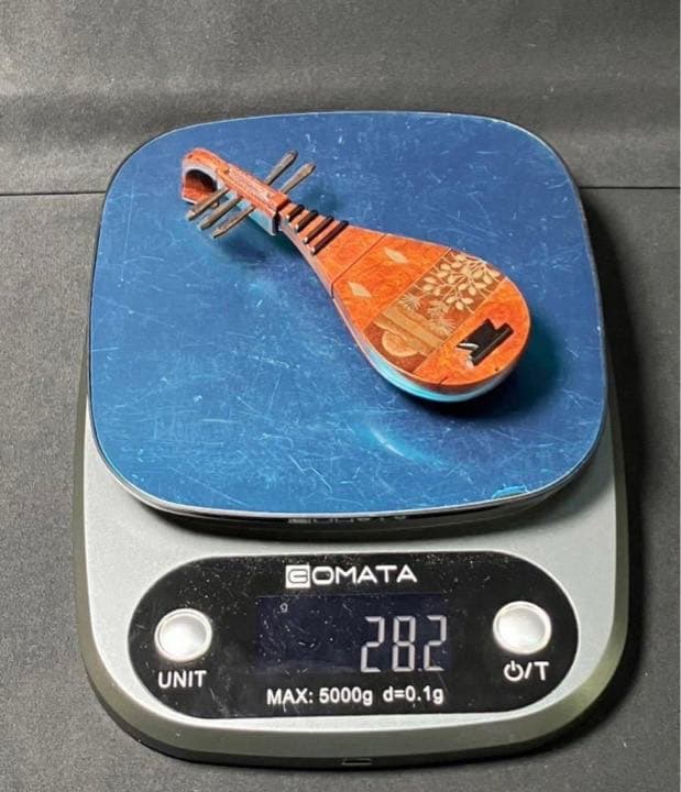 秋草蒔絵【 琵琶香合 中村孝也 28ｇ 】1点1941年 加賀蒔絵 塗師(参州)