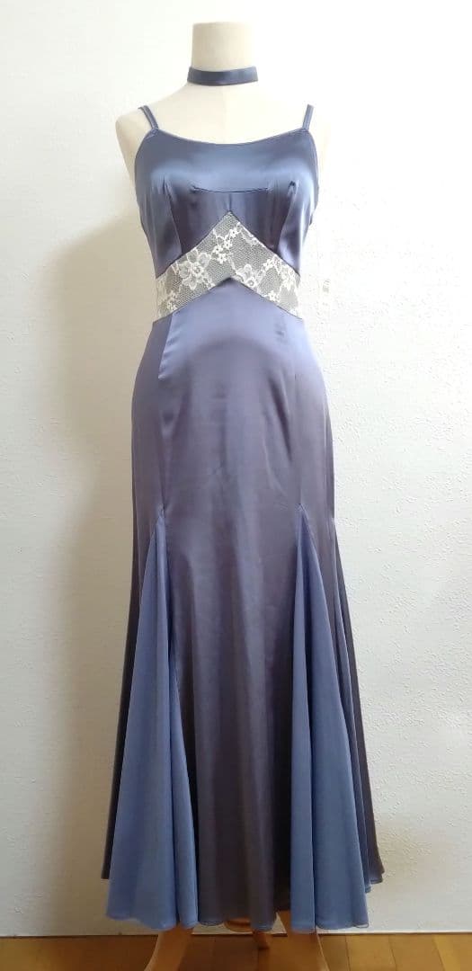 SALE☆チャコット ダンス衣装　ロングドレス シルバー M 定価90200円