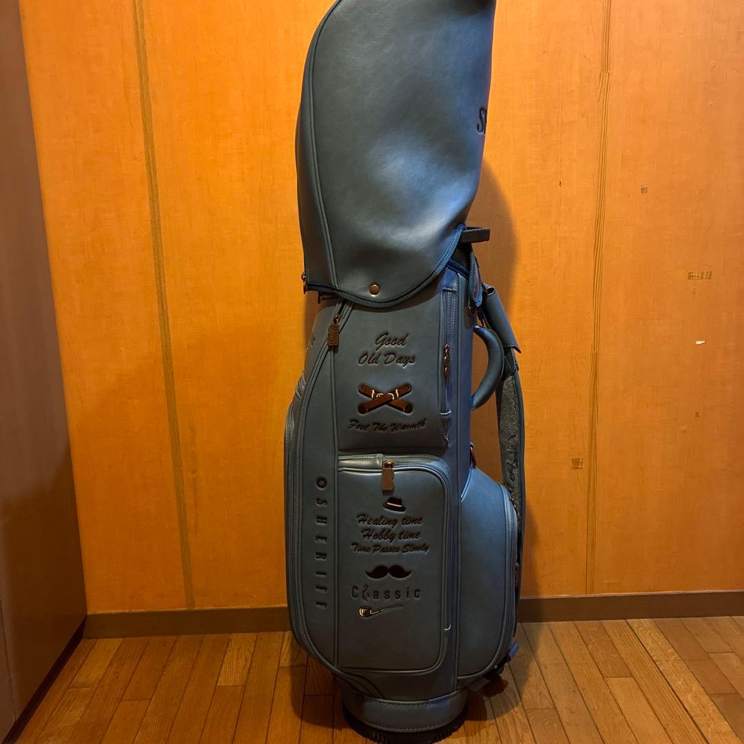 サンプル品 シェリフ SHERIFFゴルフ クラシックキャディバッグ ターコイズ