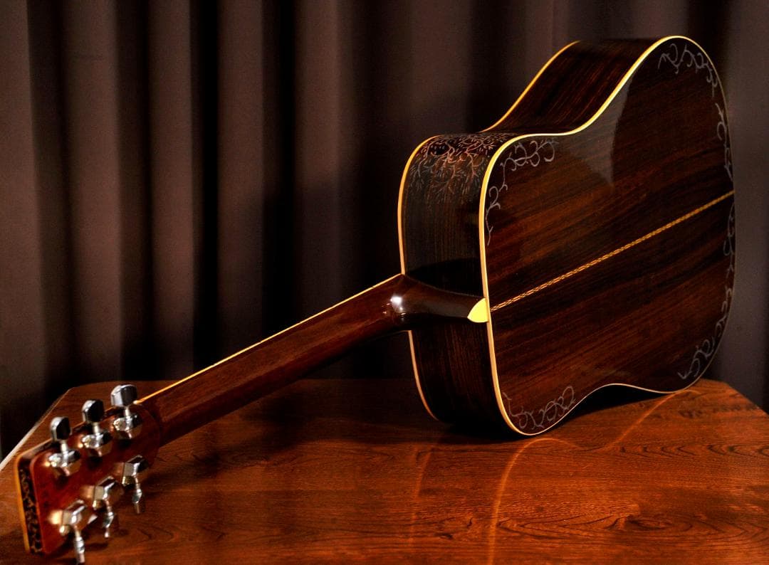 ★MORRIS Wシリーズ　ストリートミュージシャンに贈る舞台【彫刻装飾ギター】