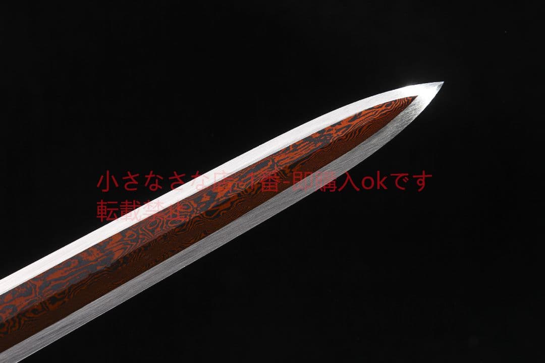 攻守剣模様鋼発赤酸枝木銅装 古兵器 武具 刀装具 日本刀 模造刀 居合刀