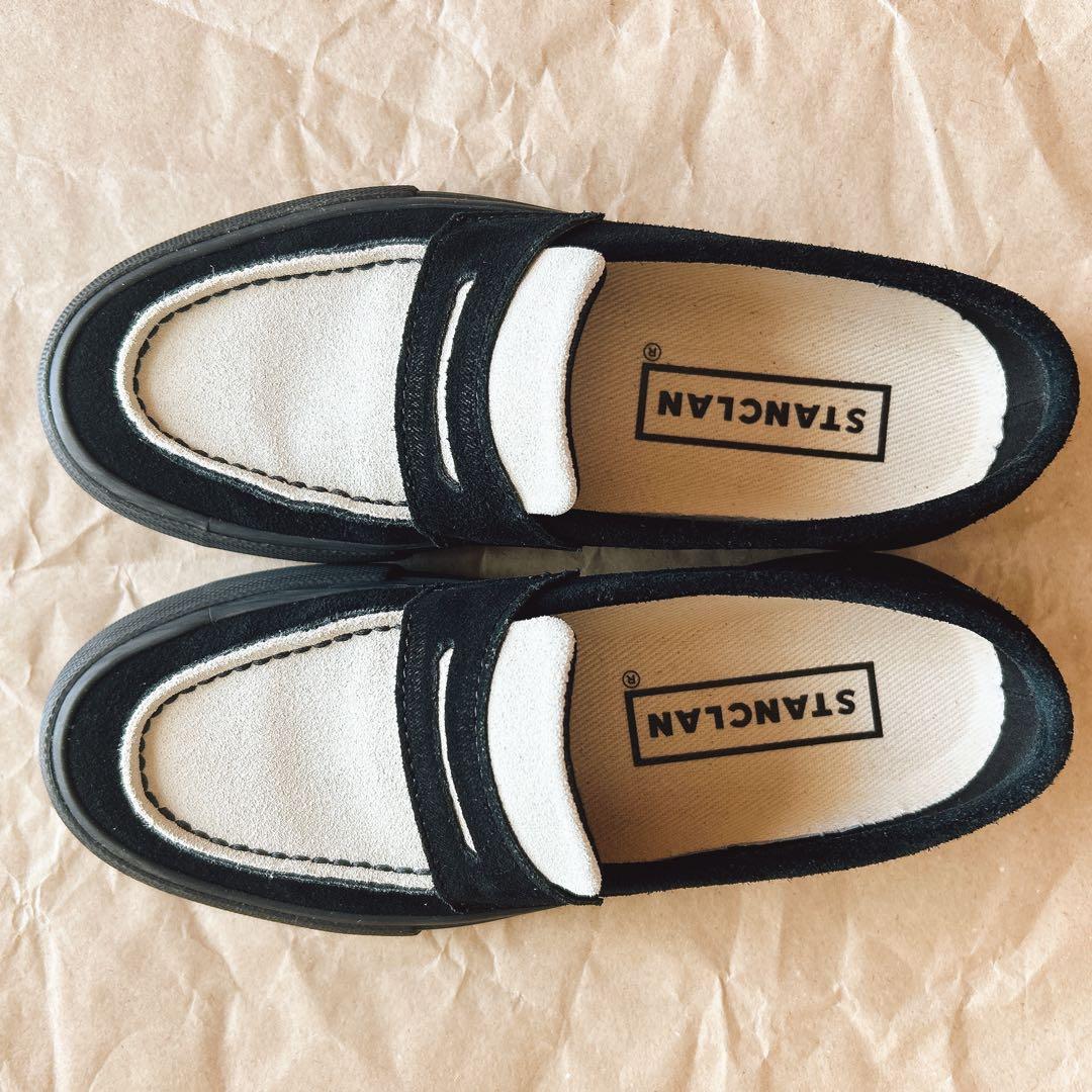 STANCLAN ブラック/ホワイト ローファー