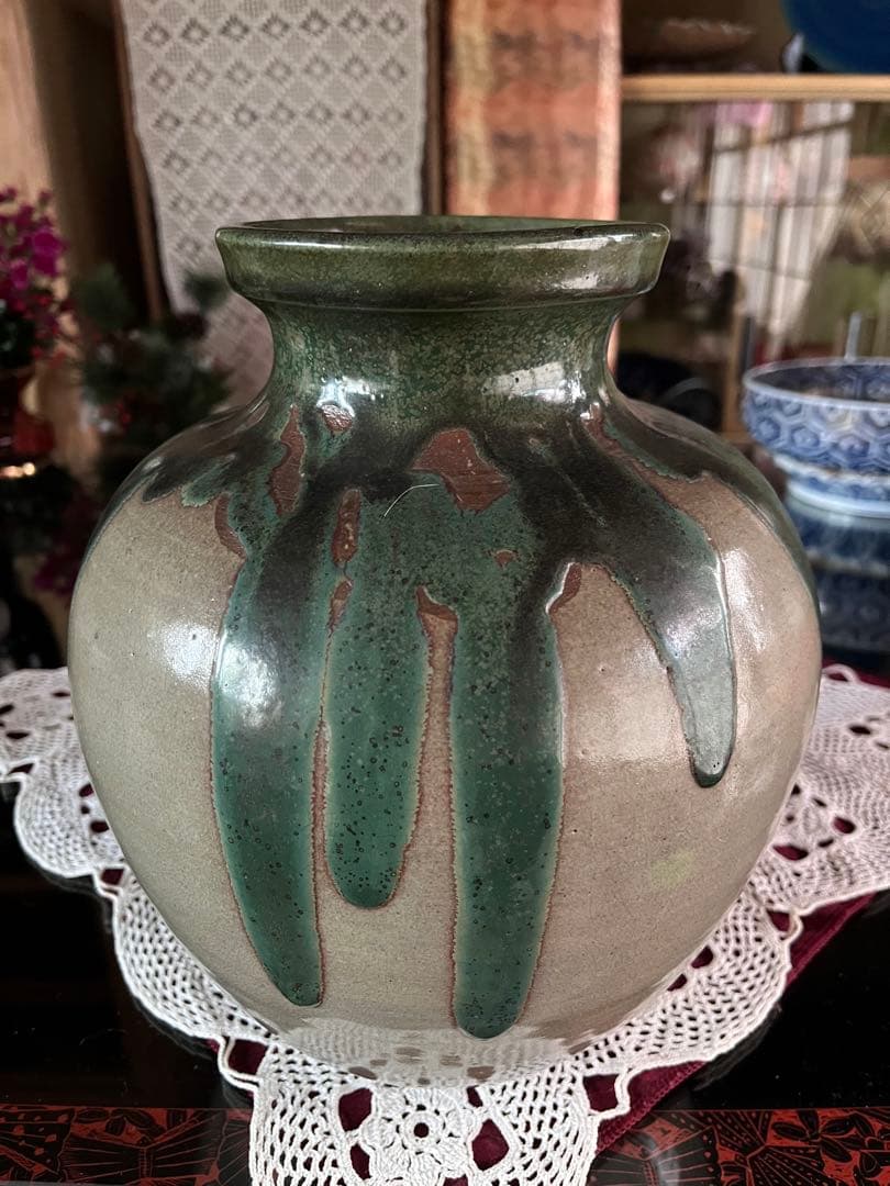 上野焼 壷 花器 花瓶 花入 華道具 茶道具 陶器 骨董品 江戸明治