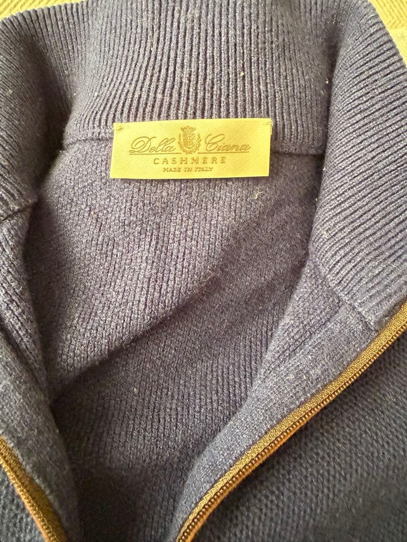 極上カシミヤ100%｜Della Ciana イタリア製 エルボーパッチ ニット