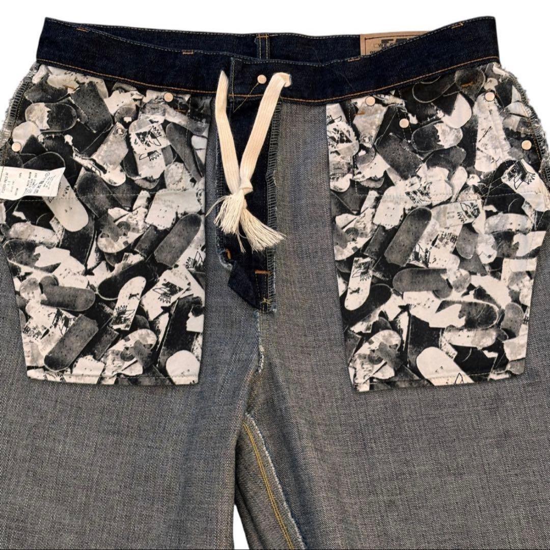 美品F.A.T. デニム FATサイズ 赤耳 セルヴィッチ ワイドテーパード