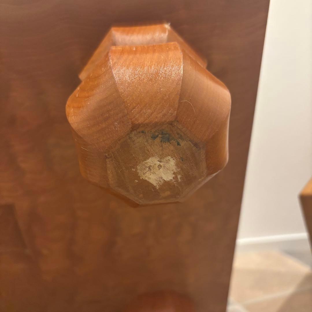 稀少！木製天然木 本榧 柾目 一枚物 脚付 碁盤 桐盤覆付厚21cm検囲碁本榧