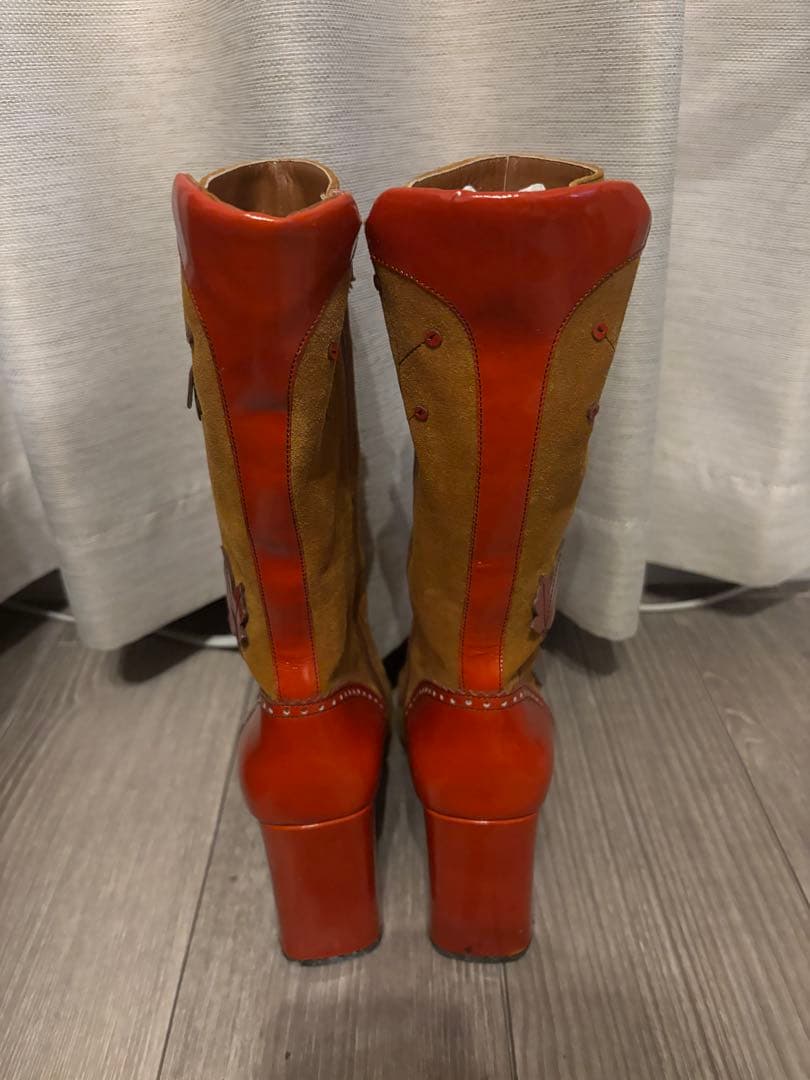 PRADA 1999年 ブーツカブトムシと落ち葉 24.5 プラダ