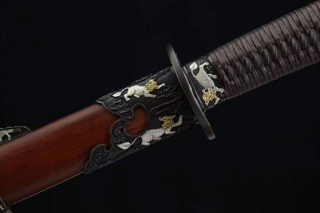 24寸三色銅キリン宝刀 古兵器   武具　刀装具　日本刀　模造刀   居合刀