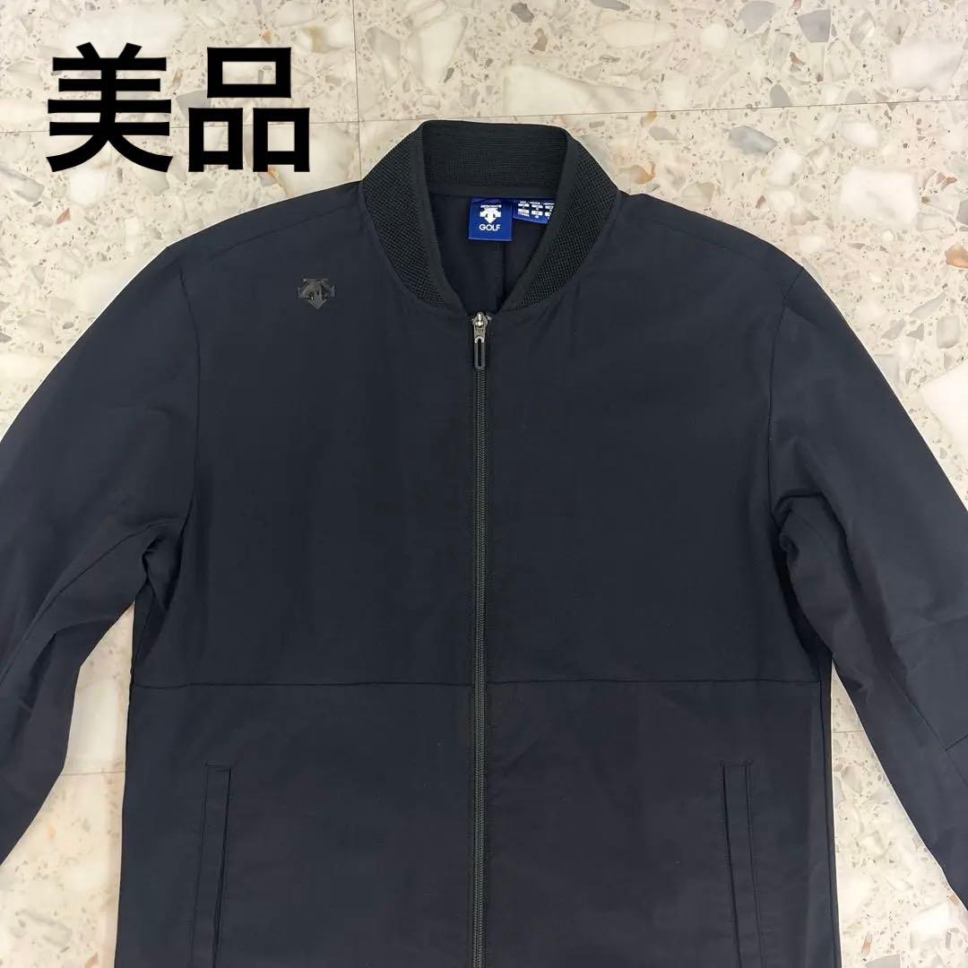 【定価3，3万円】美品DESCENTE GOLF／軽量ジップアップジャケット黒L