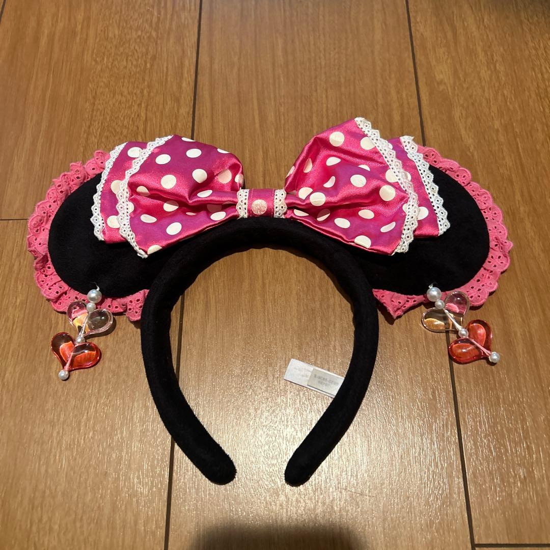 ⭐️即日発送⭐️ ミニー カチューシャ ピンク イヤリング 水玉 リボン ディズニー