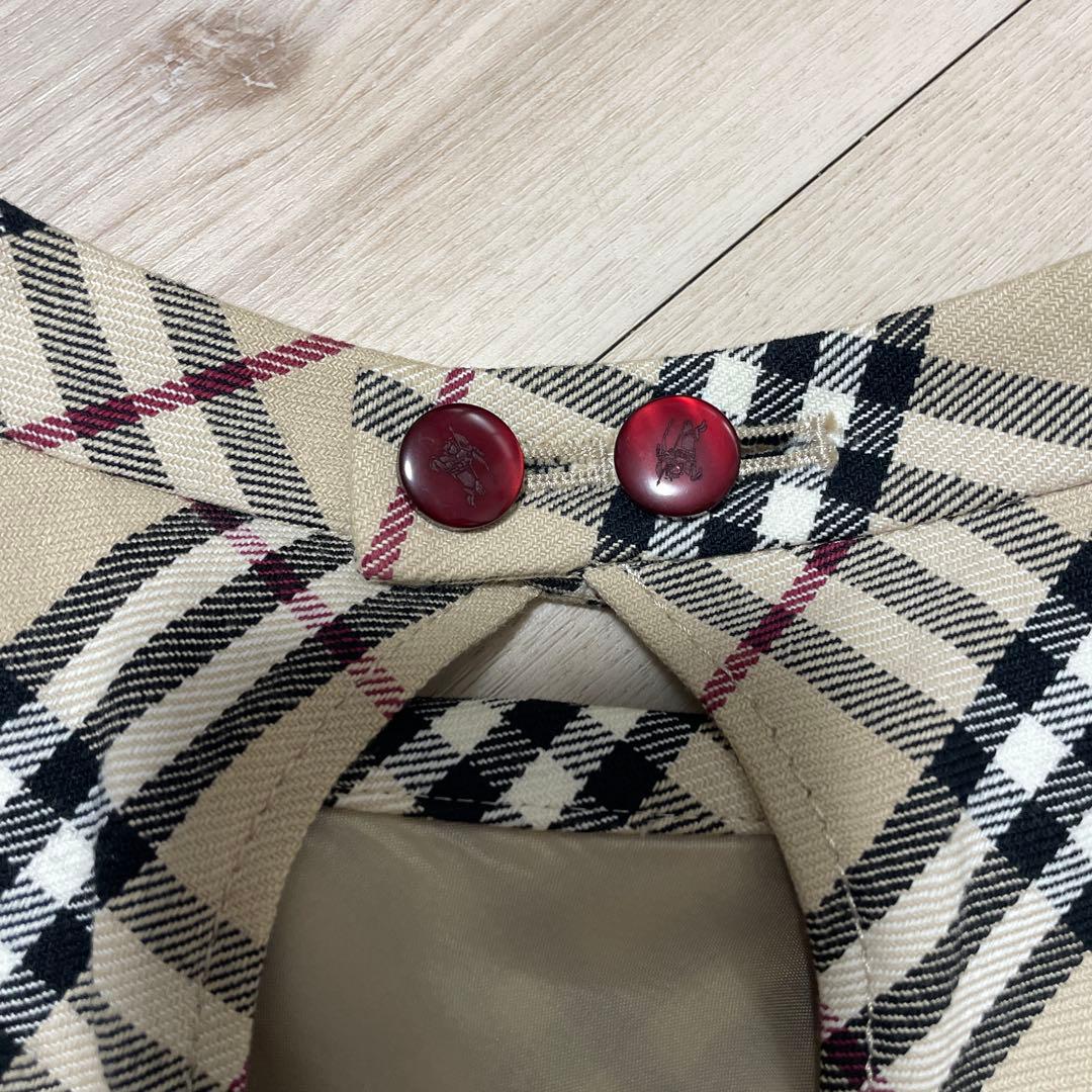 バーバリーブルーレーベル　ノバチェック柄 ノースリーブワンピース 38