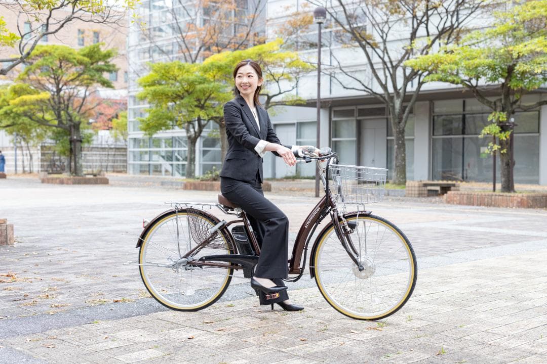 新品/送料無料　26インチ電動自転車　シマノ内装3段変速 型式認定取得 ブラウン