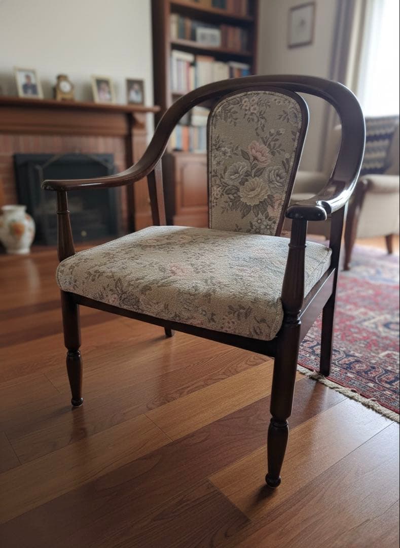 カリモク karimoku コロニアル アームチェア 花柄 椅子