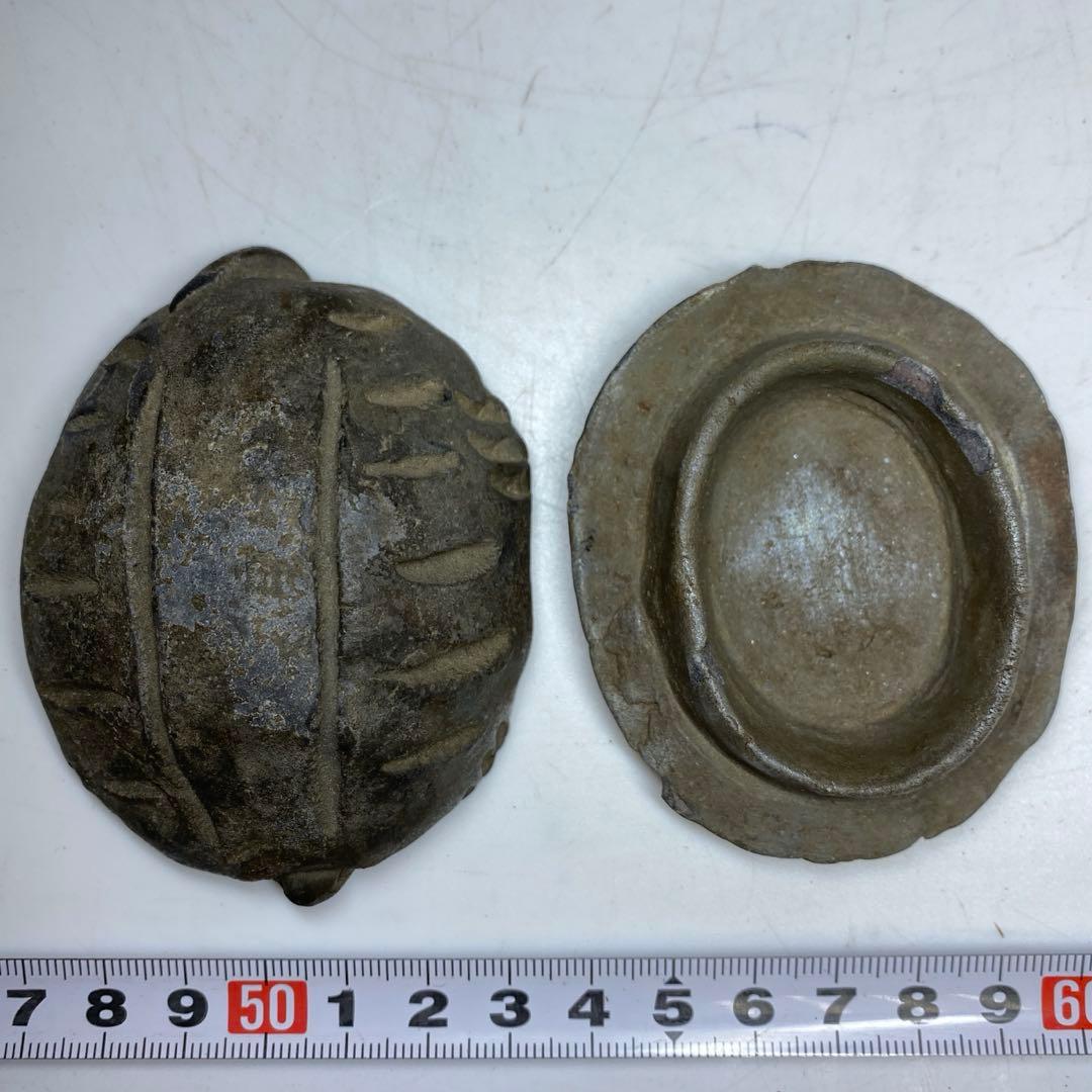 古備前 亀形香合 共箱 h4cm 東キ8-0121☆2F