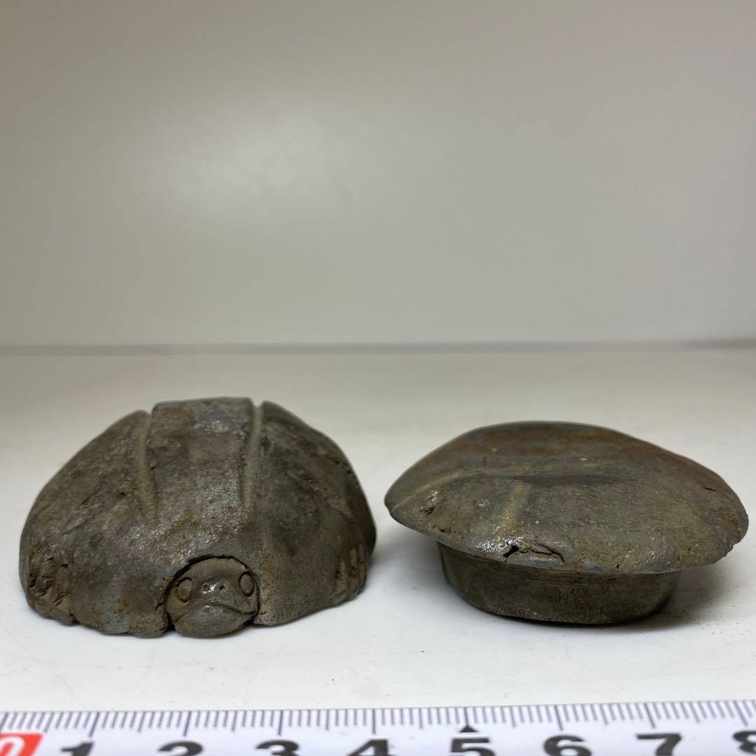 古備前 亀形香合 共箱 h4cm 東キ8-0121☆2F