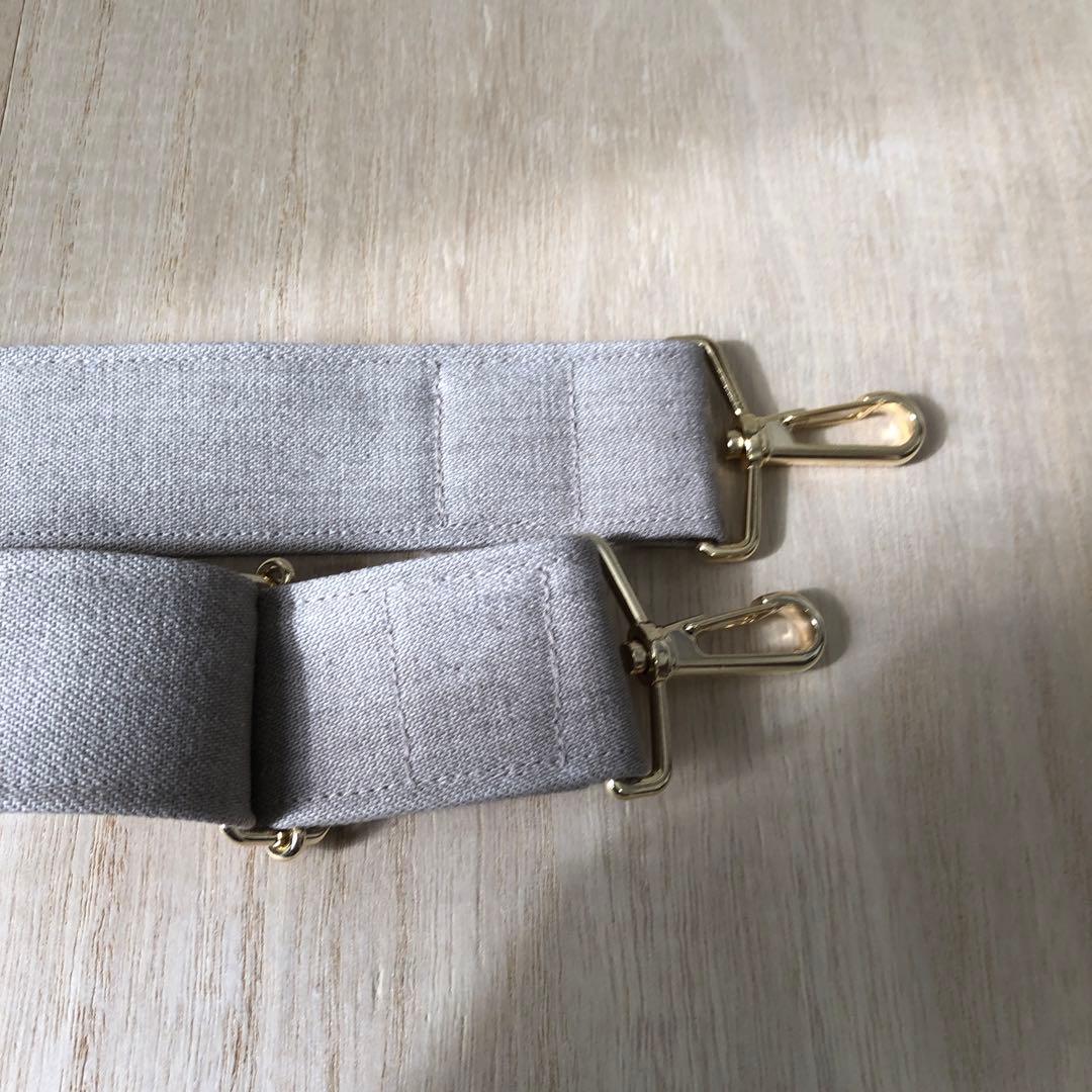 トートバッグ　ハンドメイド　デニムリメイク　ベージュ　ベルト付き【新品デニム】