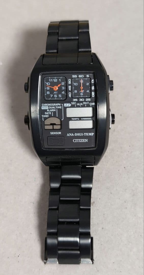 CITIZEN ANA-DIGI TEMP ブラック（電池切れ）
