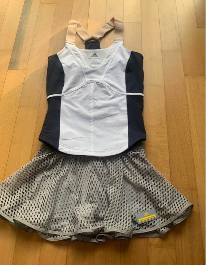 adidasアディダス・ステラ・テニススコート・グレー・S