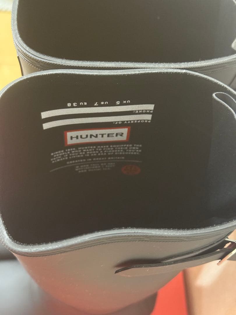 新品・未使用品　HUNTER ブラック ロングブーツ　UK5 24cm