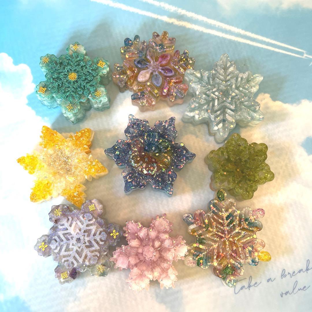 つねりん　雪の結晶　9点