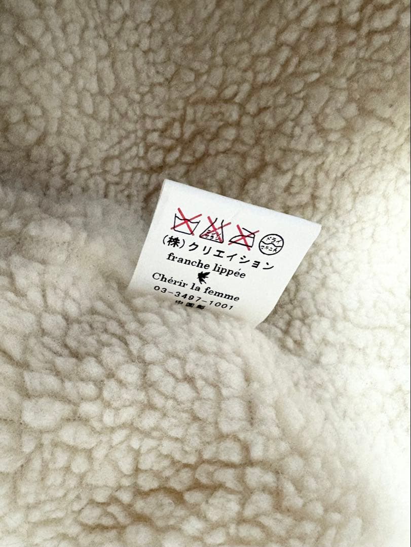 ❤️新品未使用❤️Cherir la femme ライナー付モッズコートMベージュ花