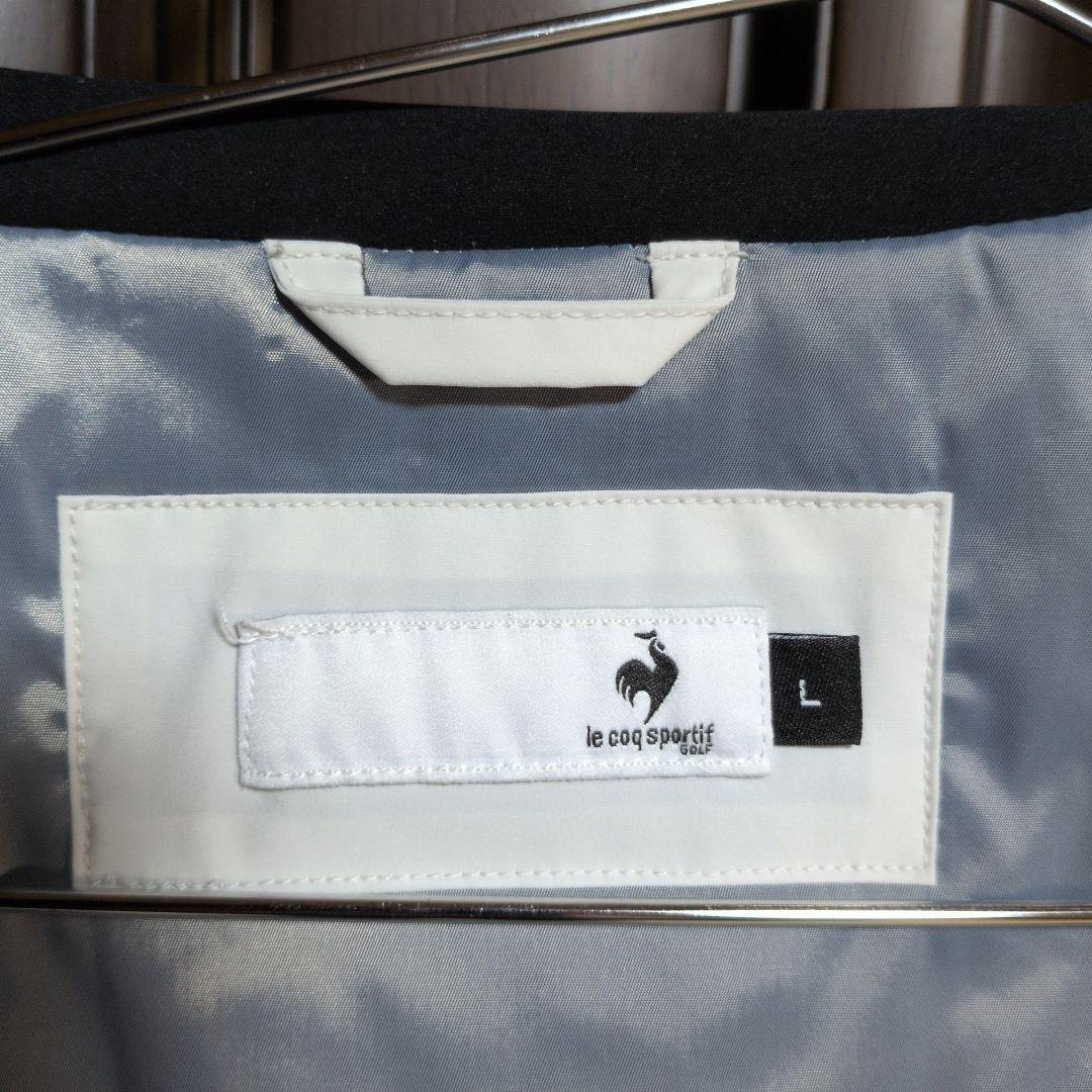 ルコックゴルフ:メンズ:Lサイズ:中綿2WAYブルゾン:　ゴルフウェア:白/青