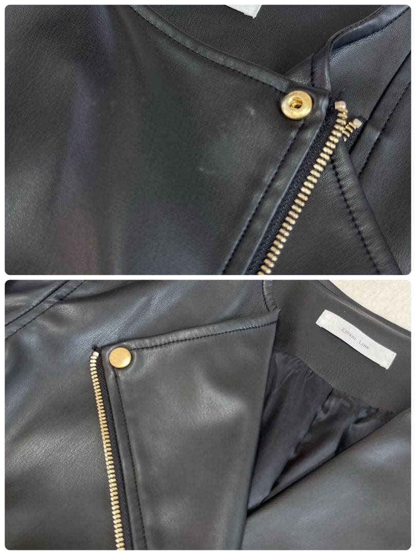 エイミーロウ　Eimee Law ジャケット　ライダース　フリル　ブラック　38