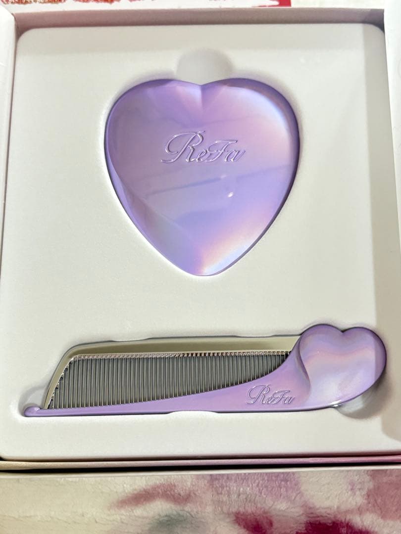 タイムセール　リファReFa 会員限定　ハートミラー　コーム　シルキーパープル