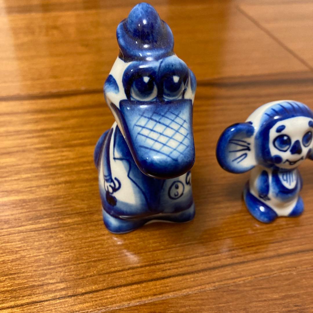 【値下げ】チェブラーシカ　ゲーナ　陶器　置物