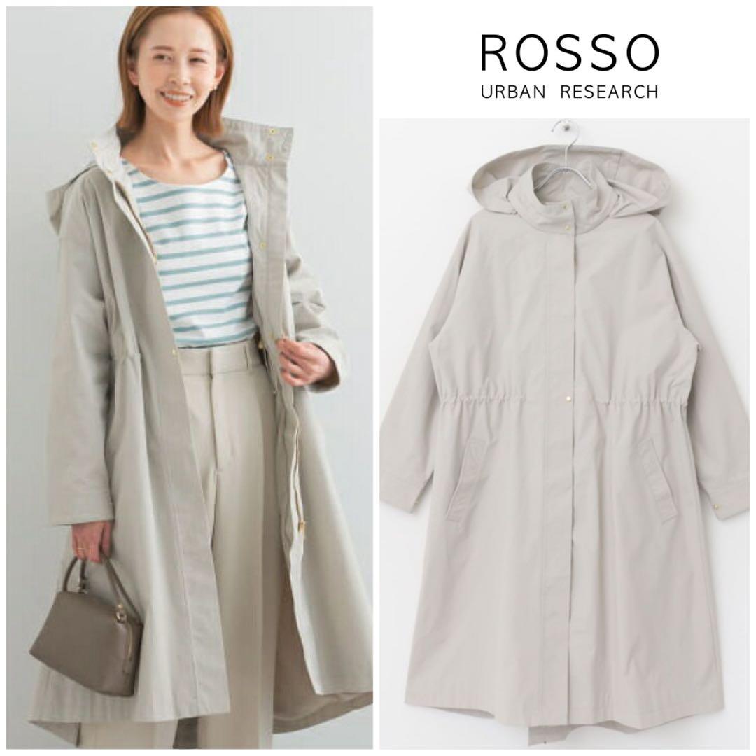 yosk123　微光沢ウエストギャザー2WAYフードコート定価2.2万円