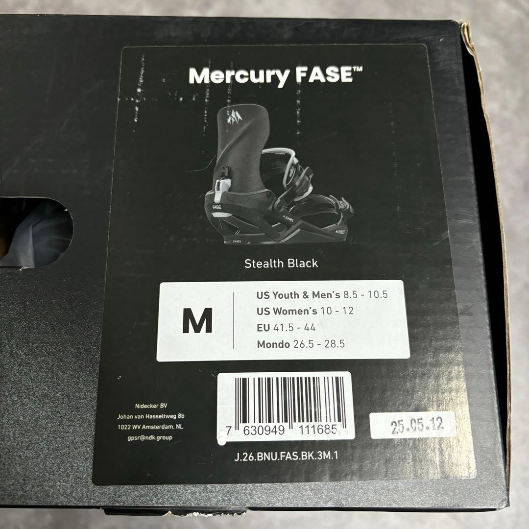 JONES ジョーンズ Mercury FASE Mサイズ Black